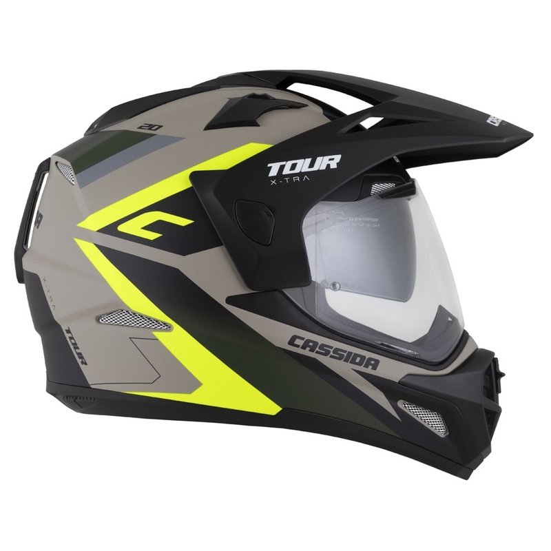 Casca enduro Cassida Tour 2.0 X-tra mat nisip-fluo galben-verde-negru
