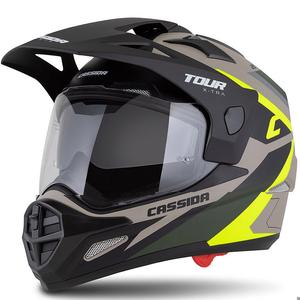 Casca enduro Cassida Tour 2.0 X-tra mat nisip-fluo galben-verde-negru