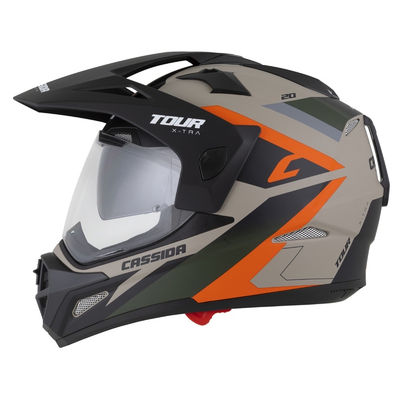 Casca Enduro Cassida Tour 2.0 X-tra mat nisip-portocaliu-verde-negru