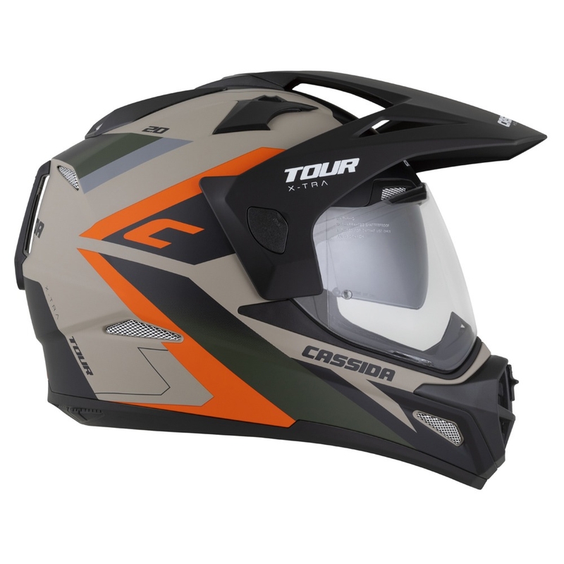 Casca Enduro Cassida Tour 2.0 X-tra mat nisip-portocaliu-verde-negru
