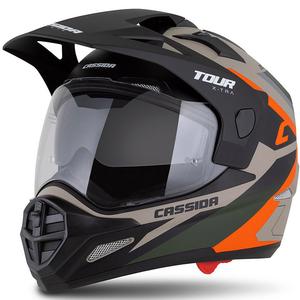 Casca Enduro Cassida Tour 2.0 X-tra mat nisip-portocaliu-verde-negru