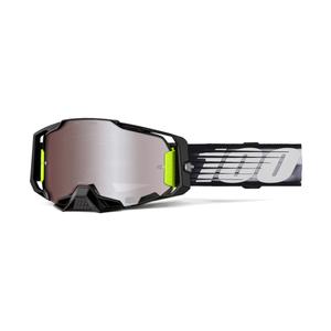 Ochelari de motocross 100% ARMEGA Lightspeed cu plexiglas HIPER argintiu