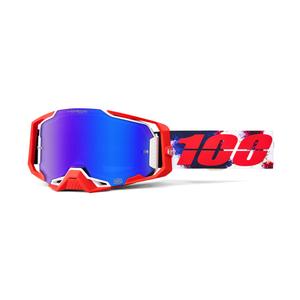 Ochelari de motocross 100% ARMEGA Morpho cu plexiglas HIPER albastru