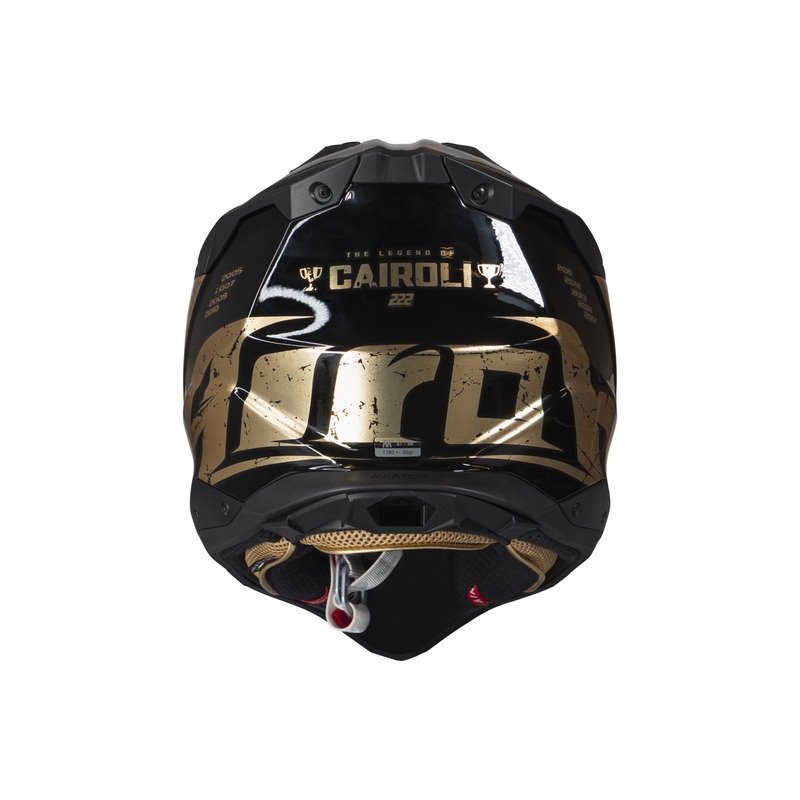Casca motocross Airoh Aviator 3.0 "TC 222 THE LEGEND" negru-auriu