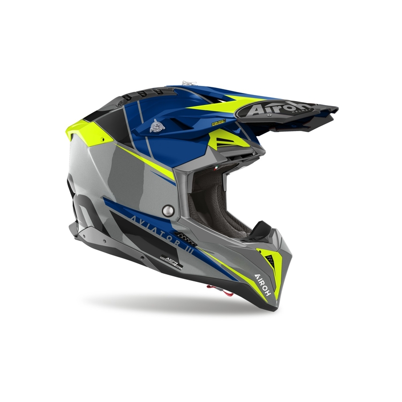 Casca motocross Airoh Aviator 3.0 Push albastru