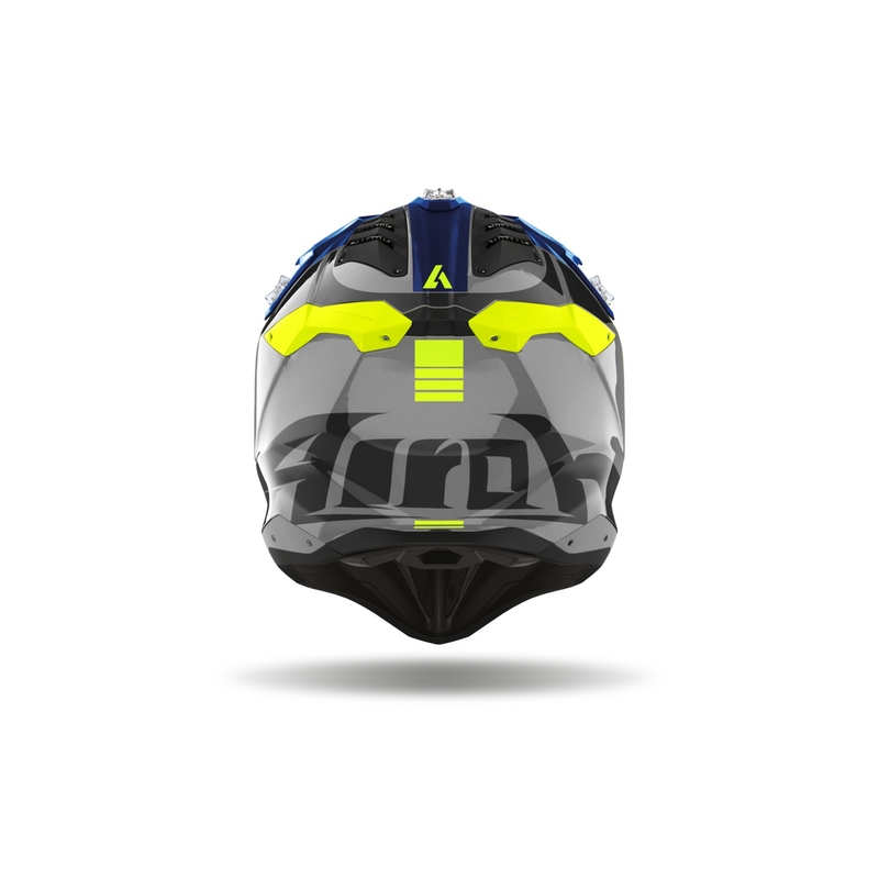 Casca motocross Airoh Aviator 3.0 Push albastru