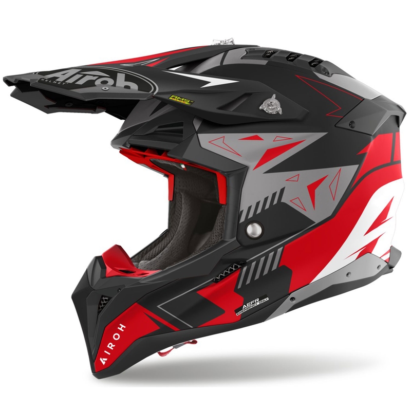 Casca motocross Airoh Aviator 3 Spin rosie mat