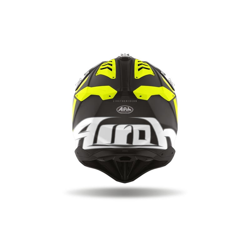 Casca motocross Airoh Aviator 3 Glory galben mat