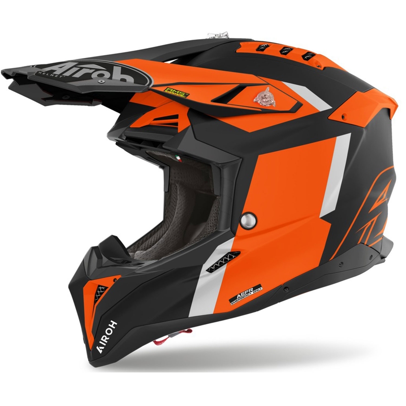 Casca motocross Airoh Aviator 3 Glory portocaliu mat