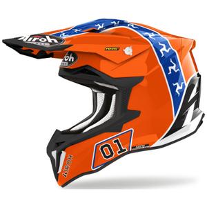 Vanzare casca de motocross Airoh Strycker Hazzard portocaliu lichidare