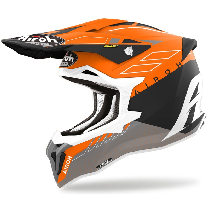 Casca motocross Airoh Strycker Skin portocaliu mat lichidare