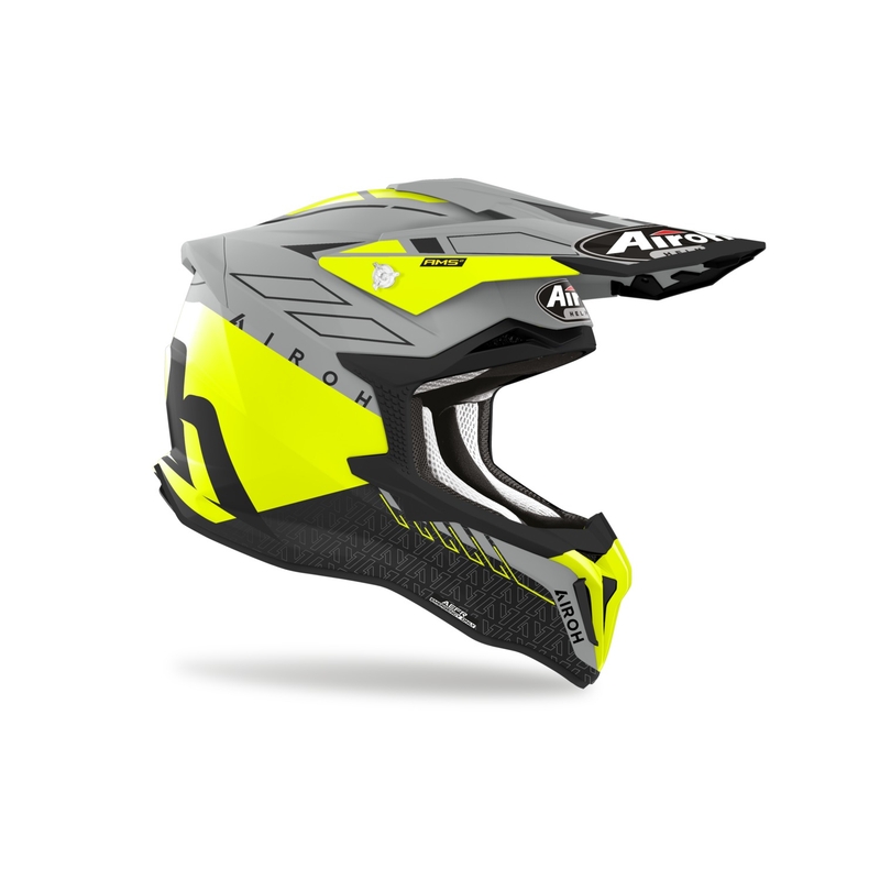 Casca motocross Airoh Strycker Skin galben mat lichidare