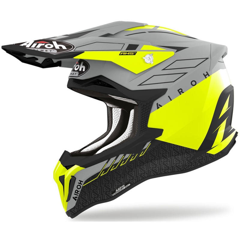 Casca motocross Airoh Strycker Skin galben mat lichidare