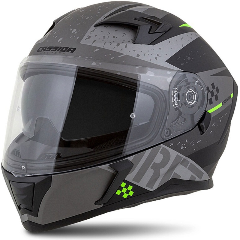 Cască de motocicletă Integral Cassida Integral 3.0 DRFT mată gri-negru-verde