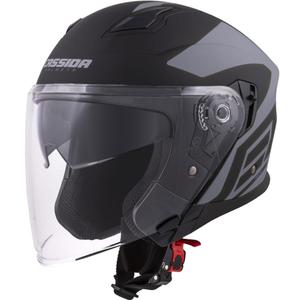 Cască de motocicletă Cassida Jet Tech Corso Open negru și gri