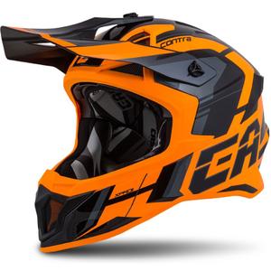 Cască de motocross Cassida Cross Pro II Contra Motocross Cască portocalie-neagră-gri