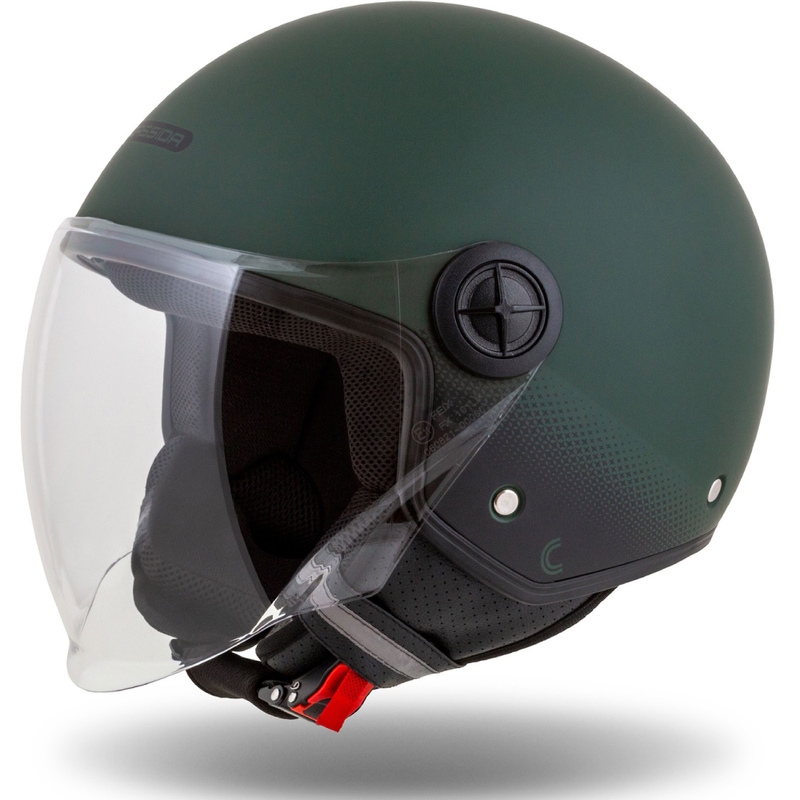 Cască de motociclist Cassida Handy open verde-negru