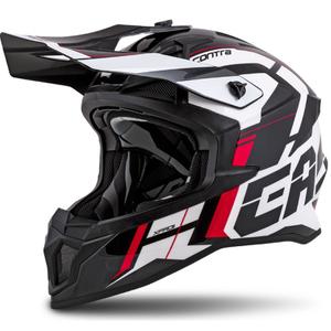 Cască de motocross Cassida Cross Pro II Contra alb-roșu-negru