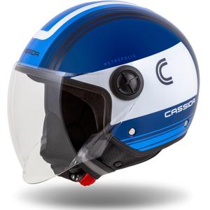 Cască de motocicletă Cassida Handy Metropolis Albastru și Alb deschis pentru motociclete