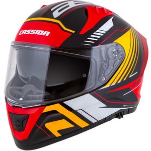 Cassida moto integrala Cassida Aero Drome pearl negru-portocaliu-rosu-alb