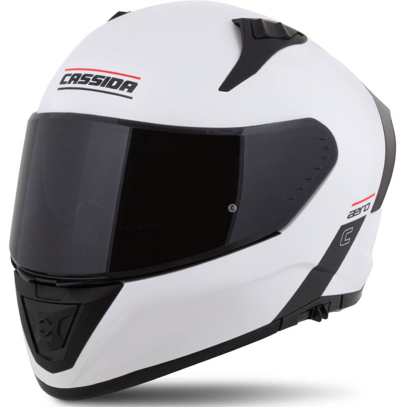 Cassida integrala pentru motociclete Cassida Aero alb-negru mat
