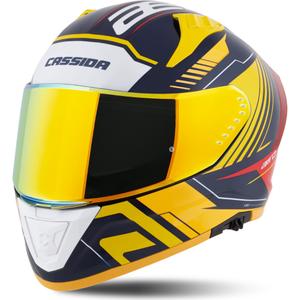 Cassida Moto Integral Cassida Aero Drome Albastru-Galben Fluo-Portocaliu-Rosu-Albastru Deschis-Alb