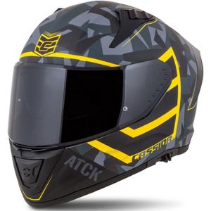 Casca moto integrala Cassida Aero camo gri-negru-galben fluo