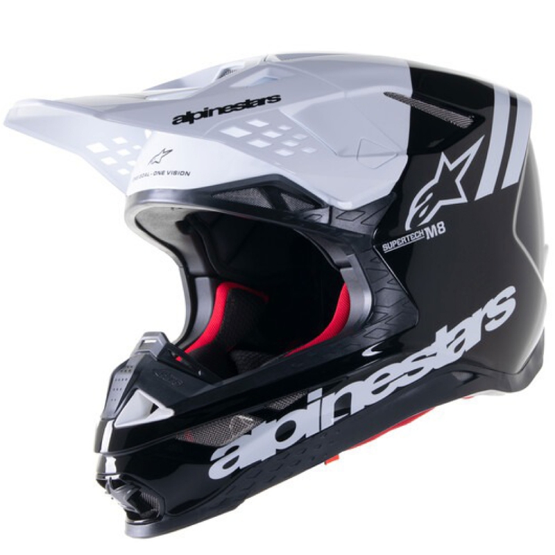 Casca motocross Alpinestars Supertech S-M8 Radium 2 negru-alb
