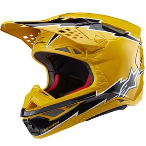 Casca de motocross Alpinestars Supertech S-M10 Ampress negru-galben