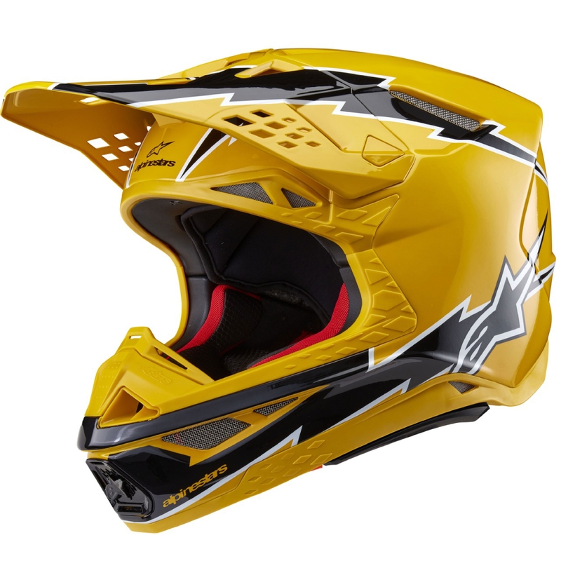 Casca de motocross Alpinestars Supertech S-M10 Ampress negru-galben