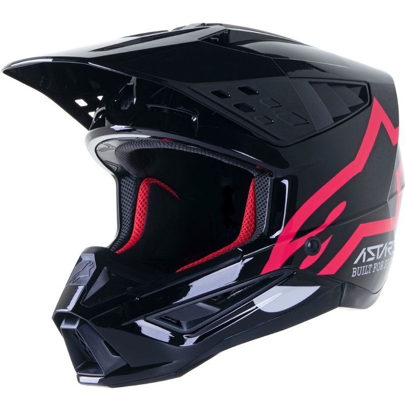 Casca motocross Alpinestars S-M5 Compass negru-roz