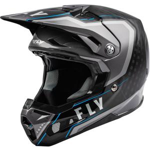 Cască de motocros FLY Racing Formula Axon negru-gri-albastru