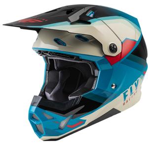 Casca motocross FLY Racing Formula CP negru-gri-turcoaz