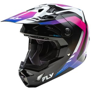 Casca motocross FLY Racing Formula CP alb-negru-violet