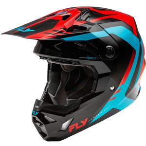 Casca motocross FLY Racing Formula CP rosu-negru-albastru