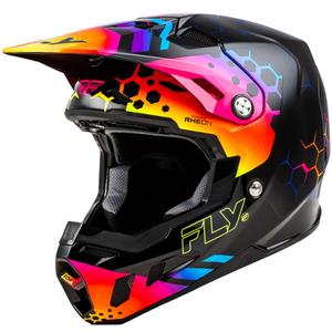 Casca motocross FLY Racing Formula CC Tektonic negru-galben-roz