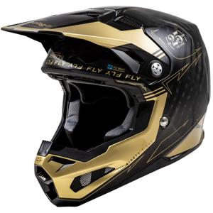 Casca motocross FLY Racing Formula S Carbon negru-auriu