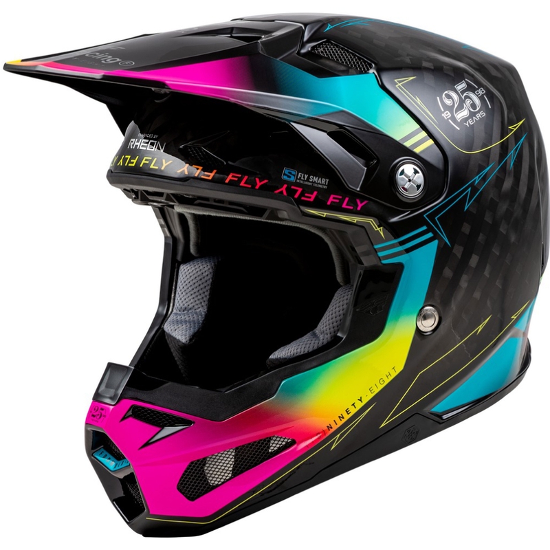 Casca motocross FLY Racing Formula S negru-albastru