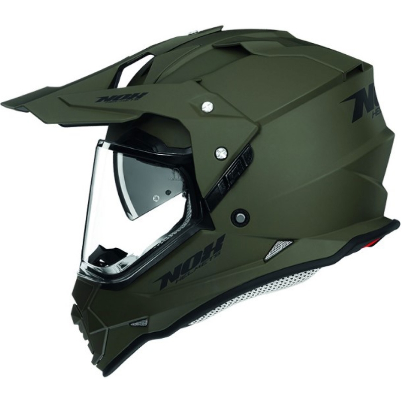 Cască de enduro NOX N312 verde mat