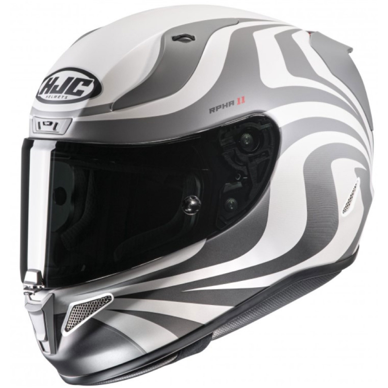 Cască integrală de motocicletă HJC RPHA 11 Eldon MC10SF alb-gri