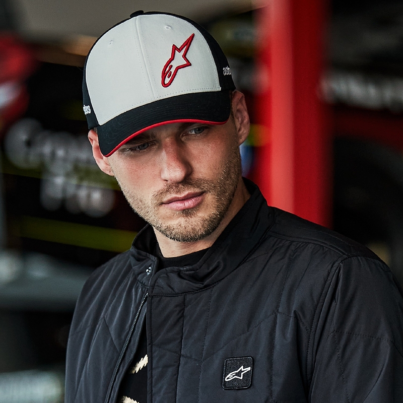 Șapcă Alpinestars Sessionized Snapback alb-negru-roșu