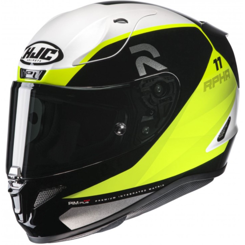 Cască integrală pentru motociclete HJC RPHA 11 Texen MC3H alb-galben-negru