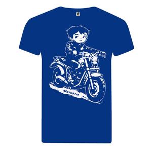 Tricou băiat pentru copii MotoZem - Biker blue