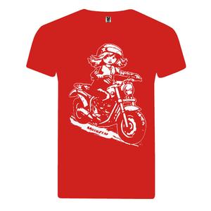 Tricou fetiță MotoZem - Biker red