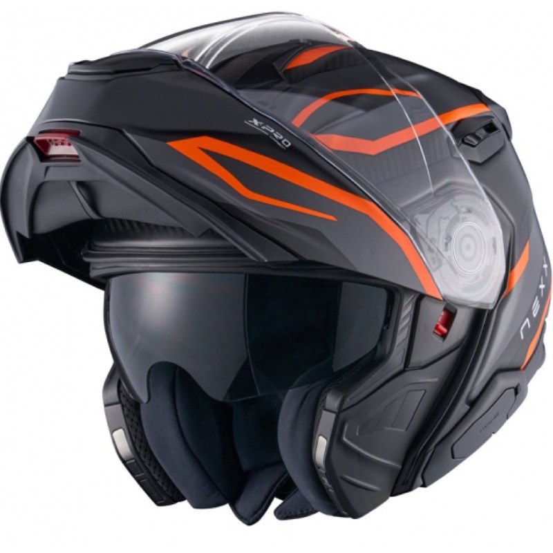 Casca de motocicleta rabatabila Nexx X.Lifetour PRO Mile portocaliu-gri mat