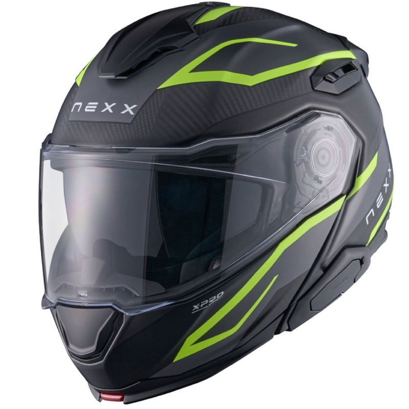 Casca de motocicleta rabatabila Nexx X.Lifetour PRO Mile gri mat-galben fluo lichidare