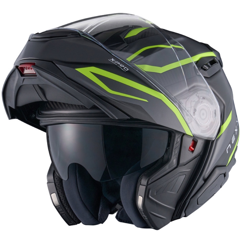 Casca de motocicleta rabatabila Nexx X.Lifetour PRO Mile gri mat-galben fluo lichidare