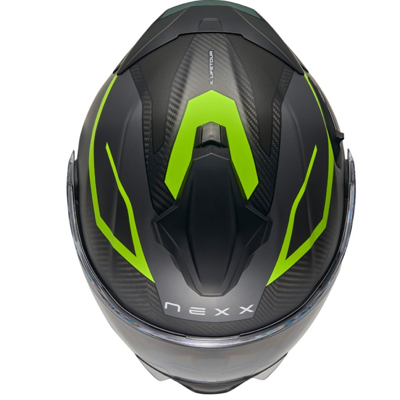 Casca de motocicleta rabatabila Nexx X.Lifetour PRO Mile gri mat-galben fluo lichidare