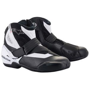 Cizme moto Alpinestars SMX-1 R ventilate alb-negru