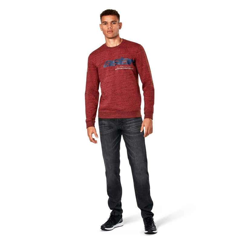Alpinestars Episode Crew Fleece roșu închis